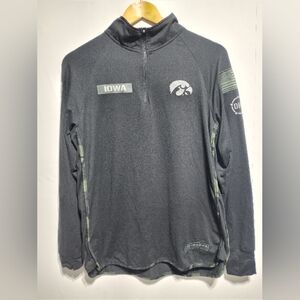 Colosseum Woman's Iowa Hawkeyes OHT Military Appreciation Quarter Zip Size XL